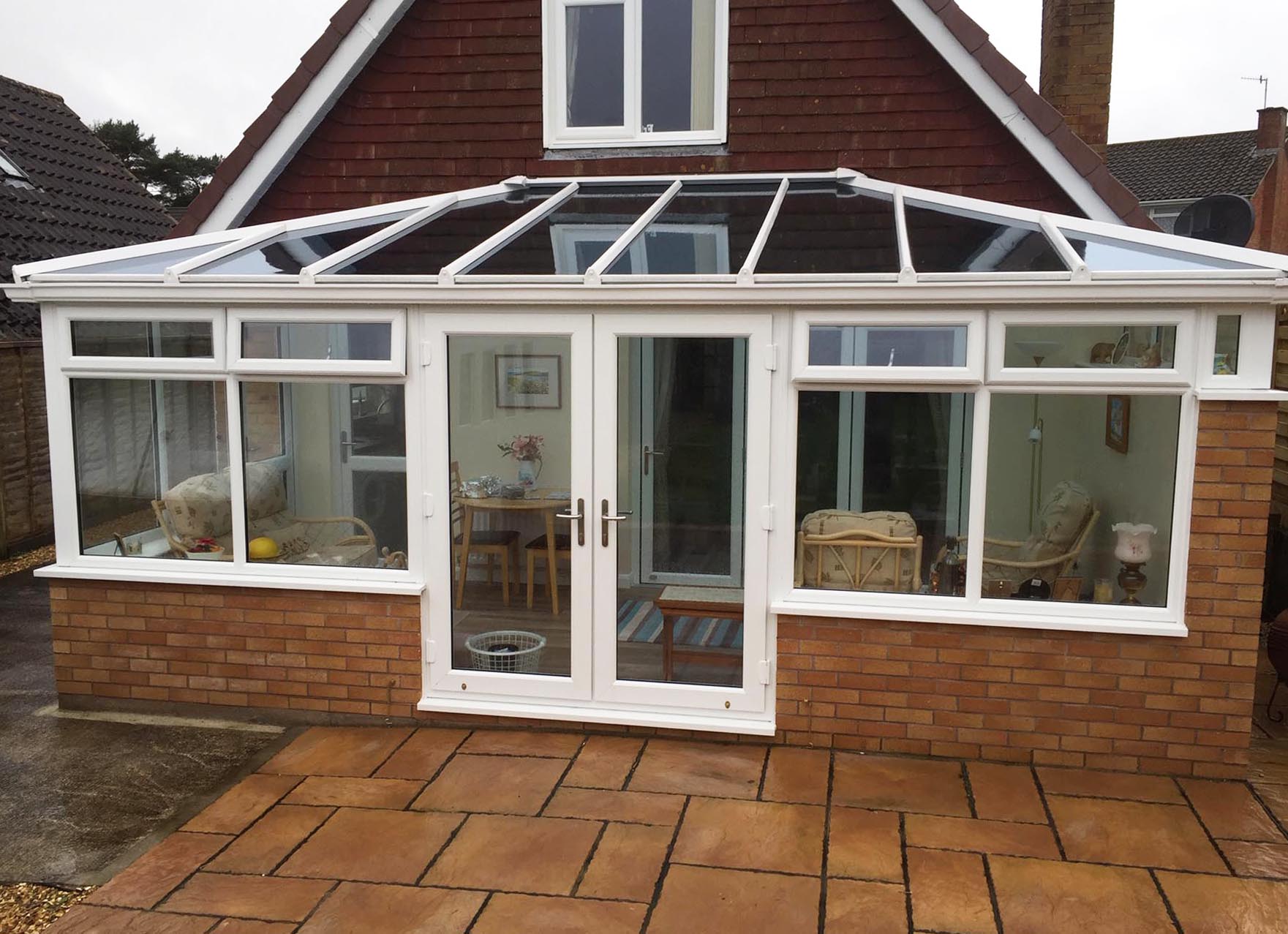 Glass roof conservatory