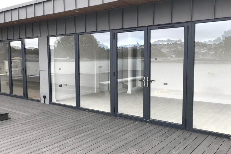 Commercial aluminium patio doors