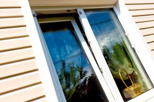 A tilt and turn window open inwards