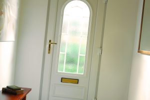 Internal view of new uPVC entrance door