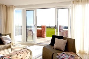 White uPVC residential patio door