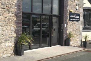 Black aluminium doors