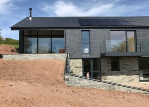 Black aluminium windows and doors