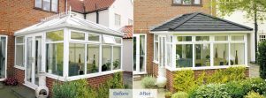 Charcoal conservatory tiled roof