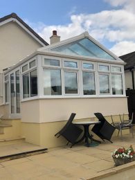 Gable glass roof conservatory