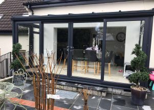 Lean to black conservatory