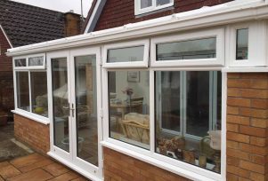 White upvc conservatory