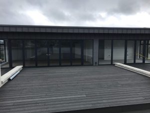 Large aluminium patio doors