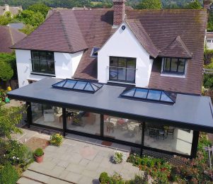 REAL Ali Glazed Extension with Double Lantern Roof Exterior