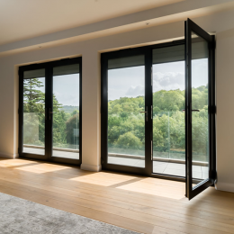 REAL Aluminium black double French Doors Interior