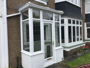White UPVC Door Porch